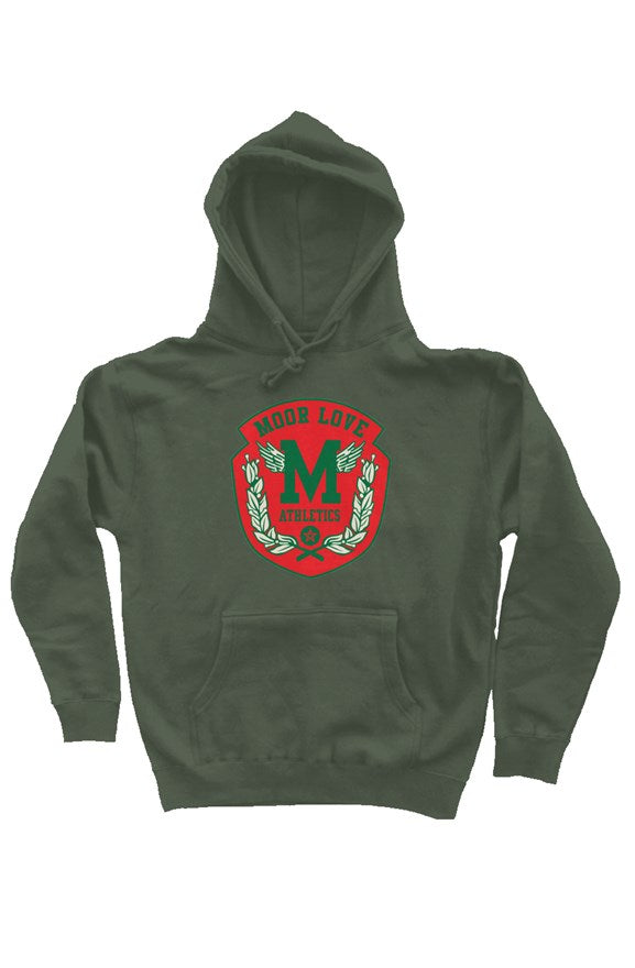Moor Love Athletics Crest hoodie (army)