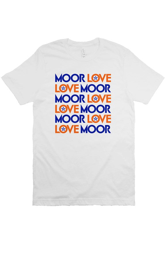 Moor Love Love Moor Tee (white with blue and orange)