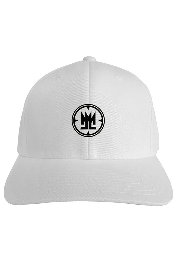 MLLM fitted cap white with black Crown Logo and Moor Love (on back)