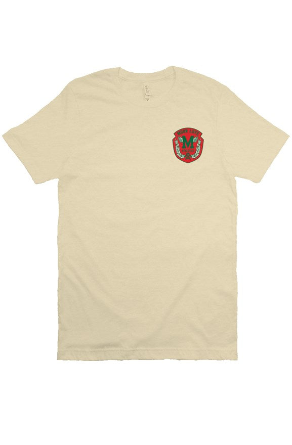 Moor Love Athletics Embroidered Crest T Shirt (cream)